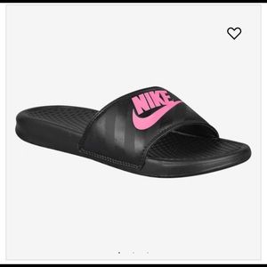 NIKE black slides